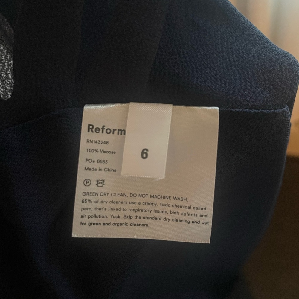 Reformation Ingrid Dress - Navy - Picture 5 of 6